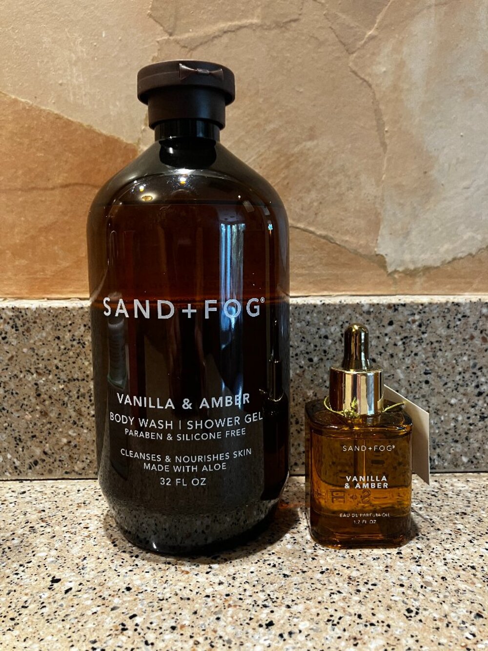 Sand + Fog Vanilla and Amber Jumbo Shower Gel and Body Oil! NEW